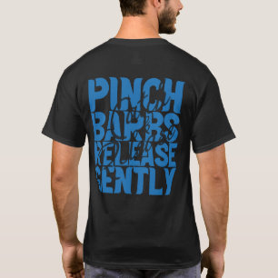 Fly fishing "Pinch Barbs Release Gently" T-Shirt
