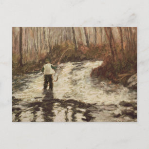 Fly Fishing Postcard