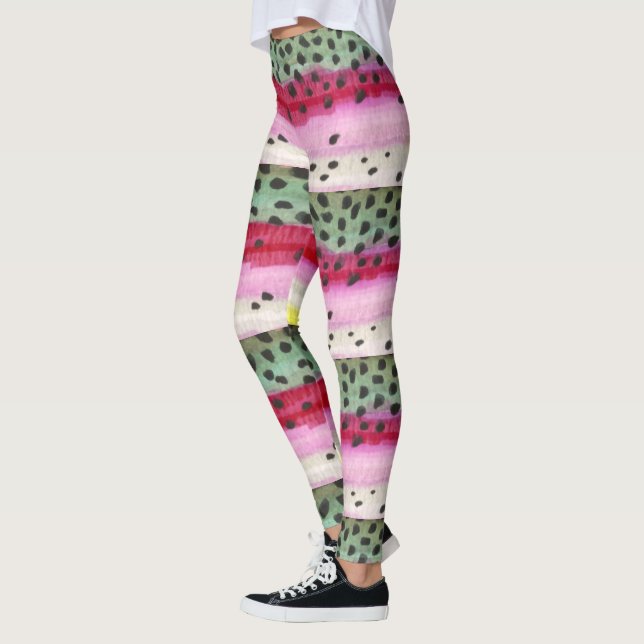 Fly Fishing Rainbow Trout Ichthyology Awesome Leggings (Left)