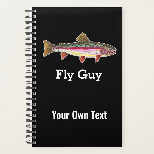 Fly Fishing Rainbow Trout Personalize Planner (Front)