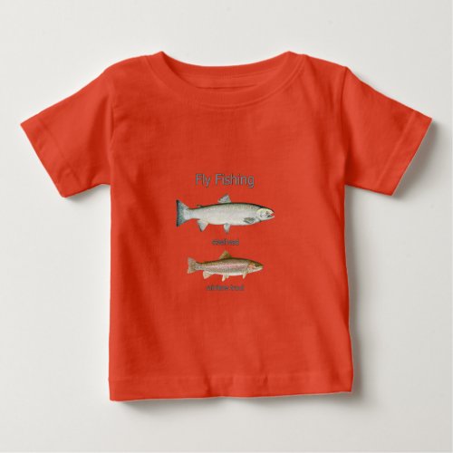 Fly Fishing Rainbow Trout _ Steelhead Baby T_Shirt
