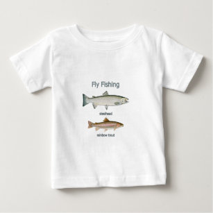 Fly Fishing Rainbow Trout - Steelhead Baby T-Shirt