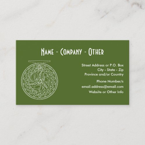 Fly Fishing Reel Art Business Card