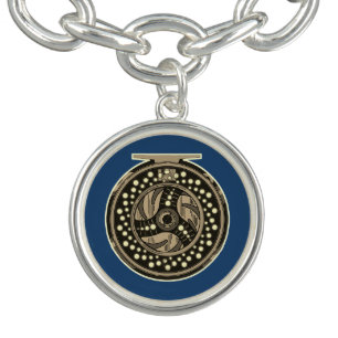 Fly Fishing Reel Art for Fisherwomen Bracelet