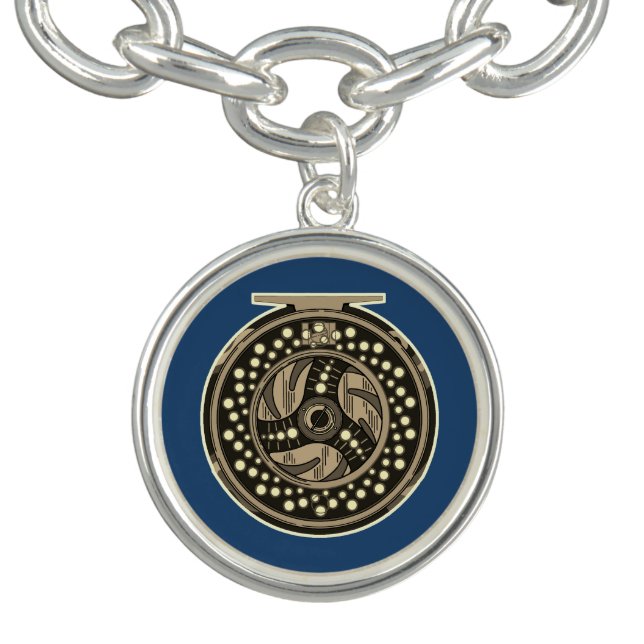 Fly Fishing Reel Art for Fisherwomen Bracelet (Design)