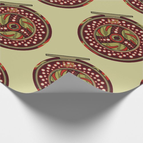 Fly Fishing Reel Christmas Wrapping Paper