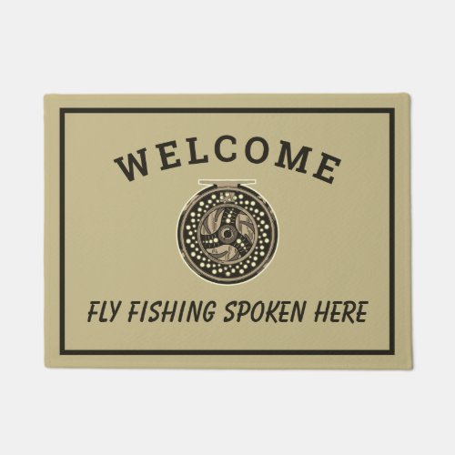 Fly Fishing Reel Design Personalize It Doormat