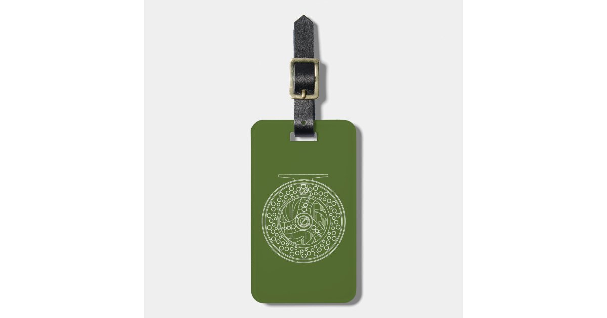 Fly Fishing Reel for Any Fisherman's Luggage Tag