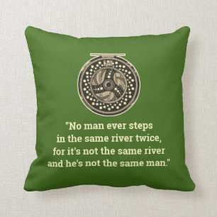 Fly Fishing Reel for Fisherman Angler Throw Pillow