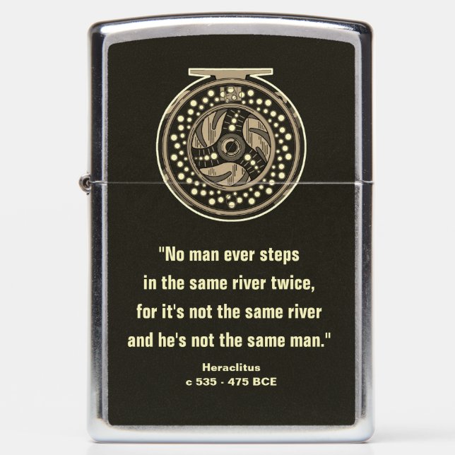 Fly Fishing Reel for Fisherman Angler Zippo Lighter (Front)