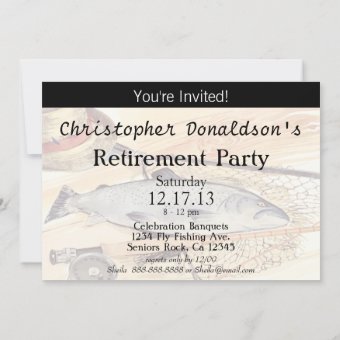 Fly Fishing Retirement Party invitation | Zazzle