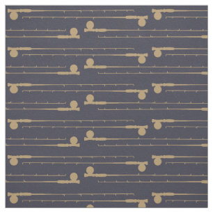 Fly Fishing Rods Pattern Fabric
