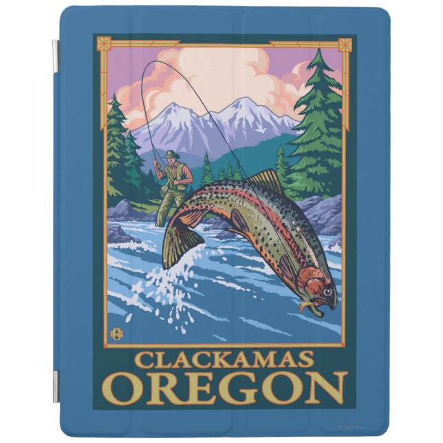 Fly Fishing Scene - Clackamas, Oregon iPad Smart Cover (Front)