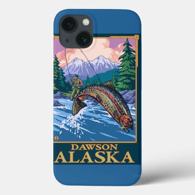 Fly Fishing Scene - Dawson, Alaska Case-Mate iPhone Case (Back)