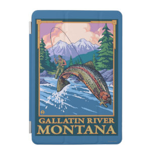 Fly Fishing Scene - Gallatin River, Montana iPad Mini Cover