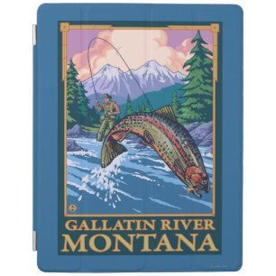 Fly Fishing Scene - Gallatin River, Montana iPad Smart Cover