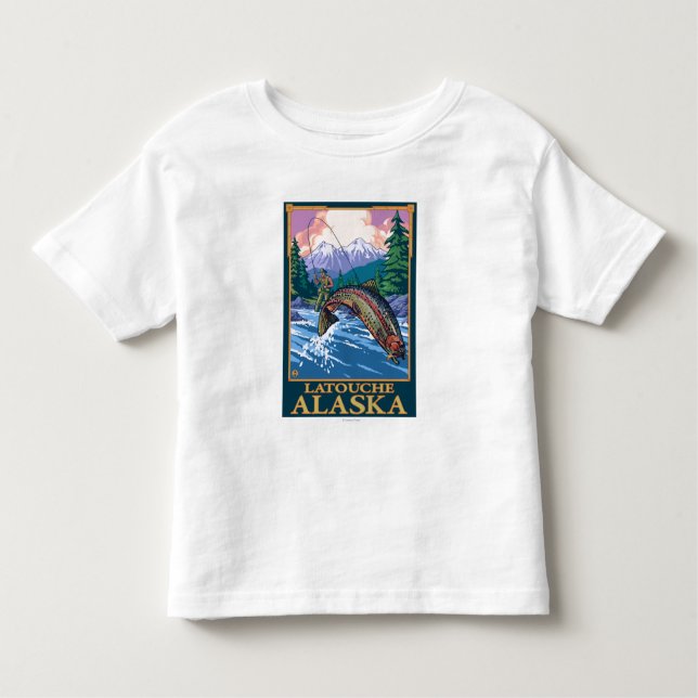 Fly Fishing Scene - Latouche, Alaska Toddler T-shirt (Front)