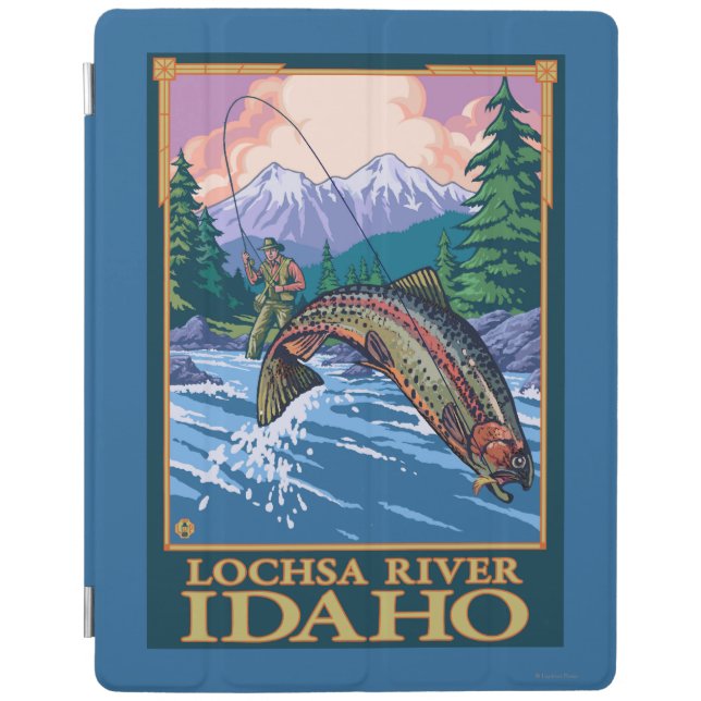 Fly Fishing Scene - Lochsa River, Idaho iPad Smart Cover (Front)