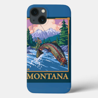 Fly Fishing Scene - Montana iPhone 13 Case