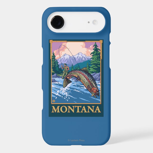 Fly Fishing Scene - Montana Case-Mate iPhone Case (Back)
