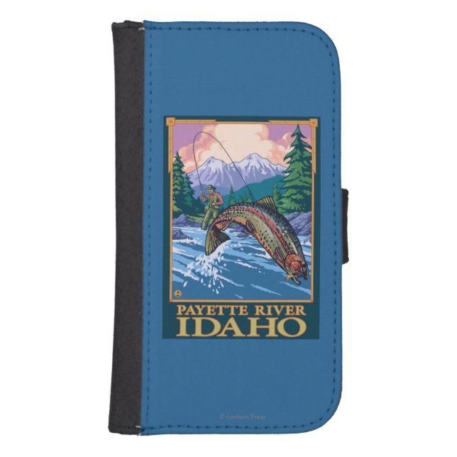 Fly Fishing Scene - Payette River, Idaho Samsung Galaxy Wallet Case (Front)