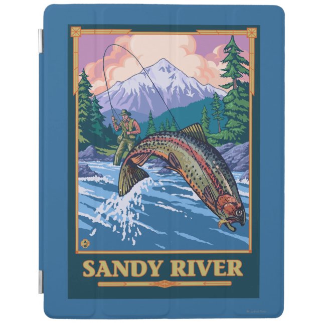 Fly Fishing Scene - Sandy River, Oregon iPad Smart Cover (Front)