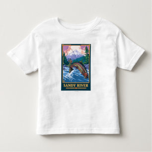 Fly Fishing Scene - Sandy River, Oregon Toddler T-shirt