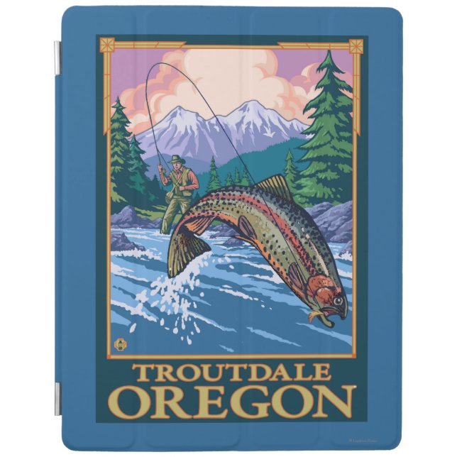 Fly Fishing Scene - Troutdale, Oregon iPad Smart Cover (Front)