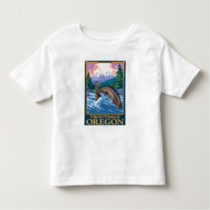 Fly Fishing Scene - Troutdale, Oregon Toddler T-shirt