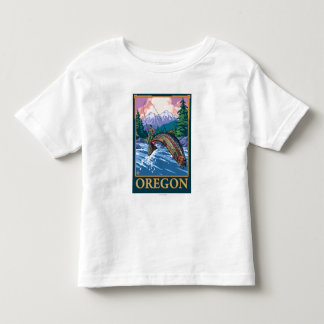 Fly Fishing Scene- Vintage Travel Poster Toddler T-shirt