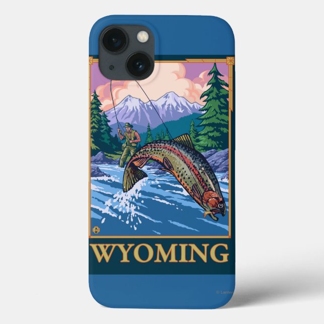 Fly Fishing Scene - Wyoming Case-Mate iPhone Case (Back)