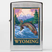 Fly Fishing Scene - Wyoming Zippo Lighter