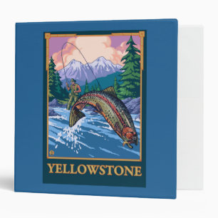 Fly Fishing Scene - Yellowstone National Park Binder