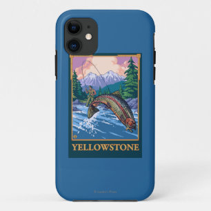 Fly Fishing Scene - Yellowstone National Park iPhone 11 Case