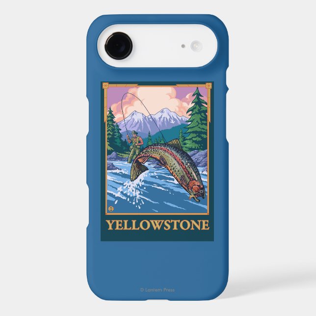 Fly Fishing Scene - Yellowstone National Park Case-Mate iPhone Case (Back)