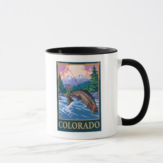 Fly Fishing SceneColorado Mug (Right)