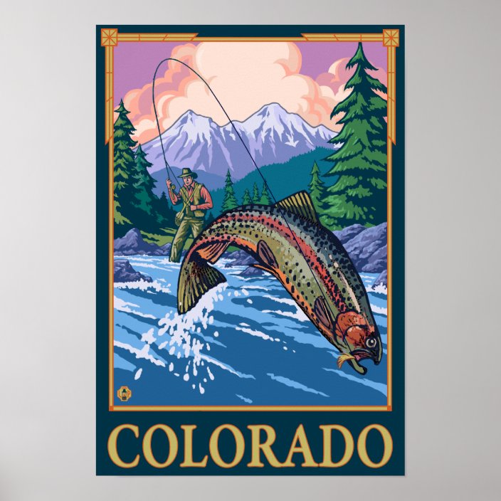 Fly Fishing SceneColorado Poster
