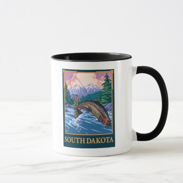 Fly Fishing SceneSouth Dakota Mug (Right)