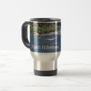 Fly Fishing Sport fisherman stream Personalize Travel Mug