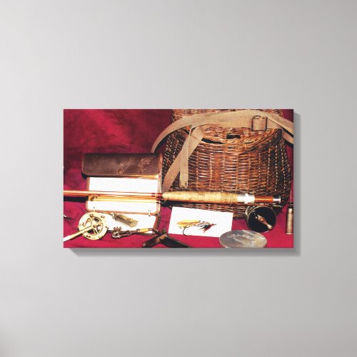 Fly Fishing Still Life Canvas Print