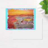 fly fishing sunset art (Desk)