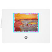 fly fishing sunset cards (Back Horizontal)