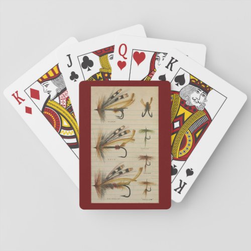 Fly Fishing Tackle Flies Playing Cards