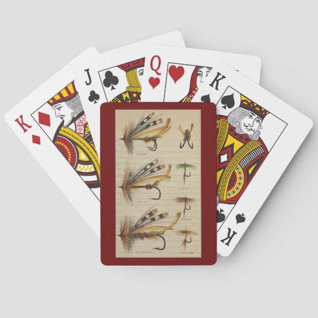 Fly Fishing Tackle Flies Poker Cards (Back)