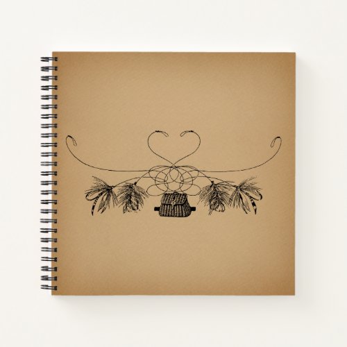 Fly Fishing Themed Vintage Art Notebook