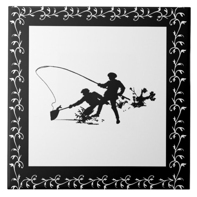 FLY FISHING-TILE CERAMIC TILE (Front)