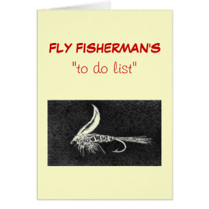 Fly Fishing "to do" list card "Hare"s Ear"