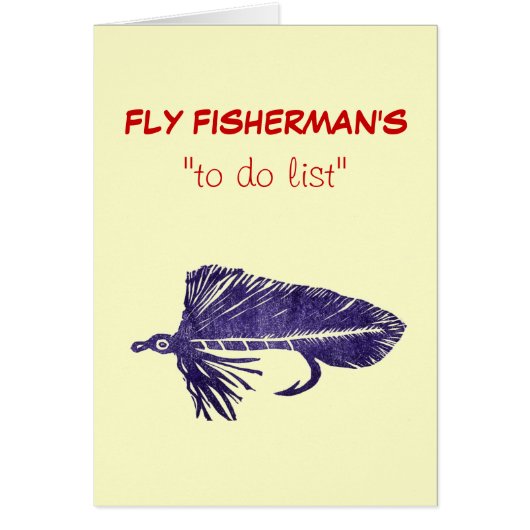 Fly Fishing "to do" list card Matuka (Front)