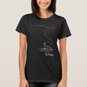 Fly Fishing Trout and Mountain Outdoor Flies Rod T-Shirt