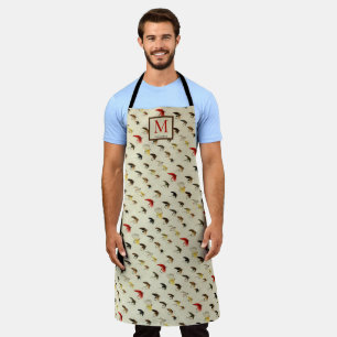 Fly Fishing Trout Fisherman Flies Watercolor Apron